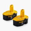 2-Pack 18-Volt 2.4-Amp Hours Nickel Cadmium (NiCd) Power Tool Batteries 2-Pack 18-Volt 2.4-Amp Hours Nickel Cadmium (NiCd) Power Tool Batteries